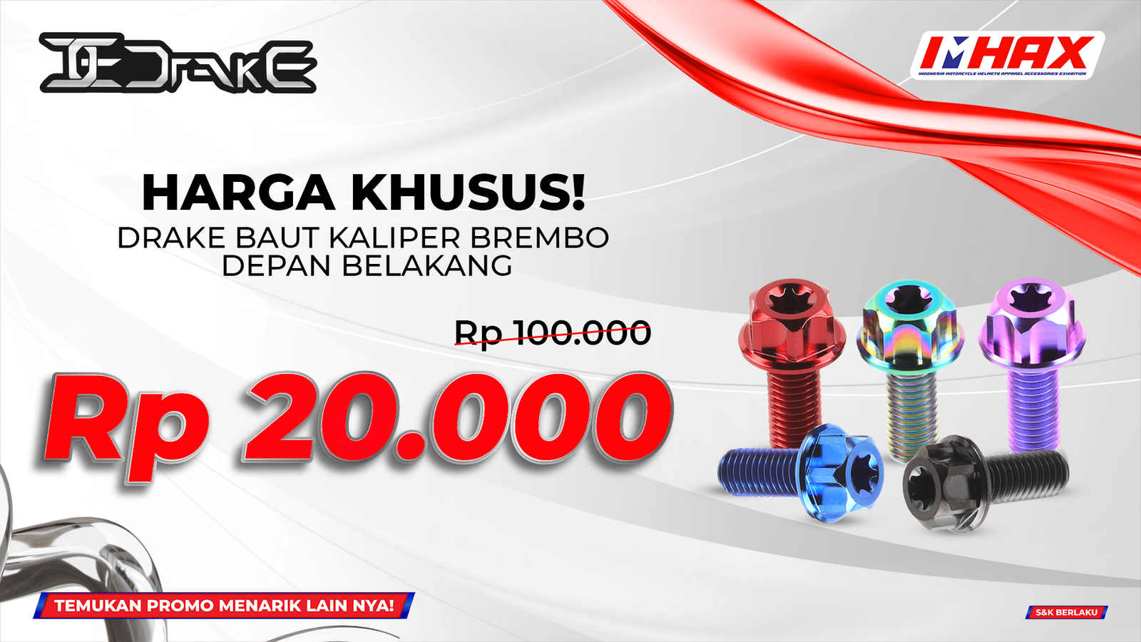 Baut Kaliper Brembo Rp20.000