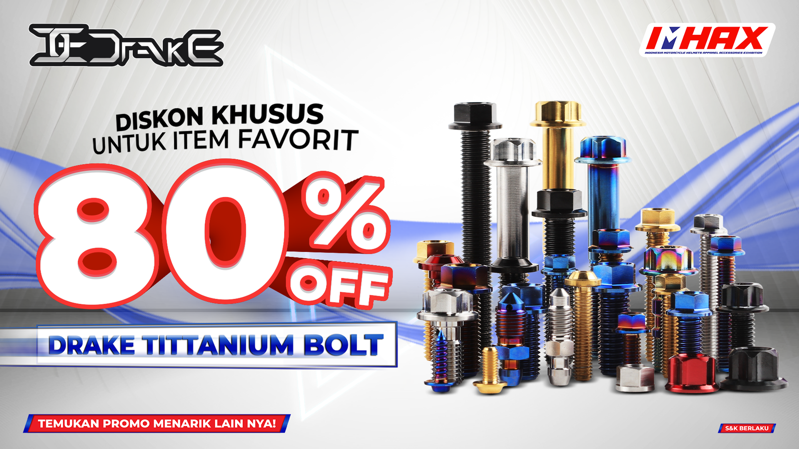Diskon 80% Drake Titanium Bolt