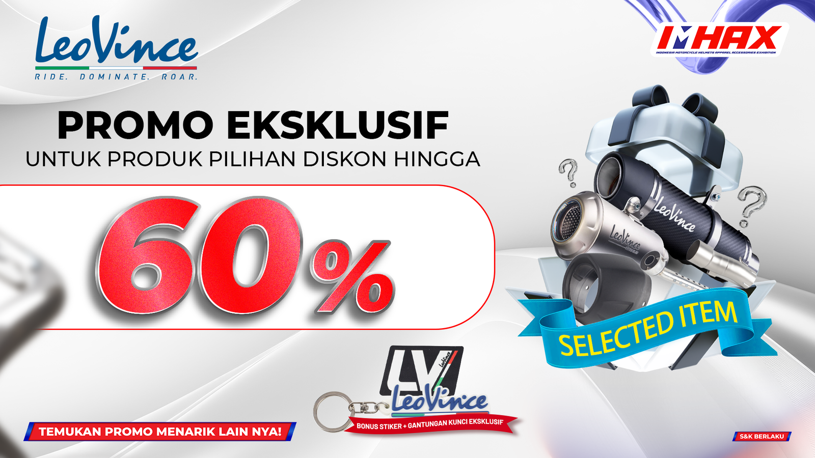 Diskon Hingga 60% Selected Item LeoVince