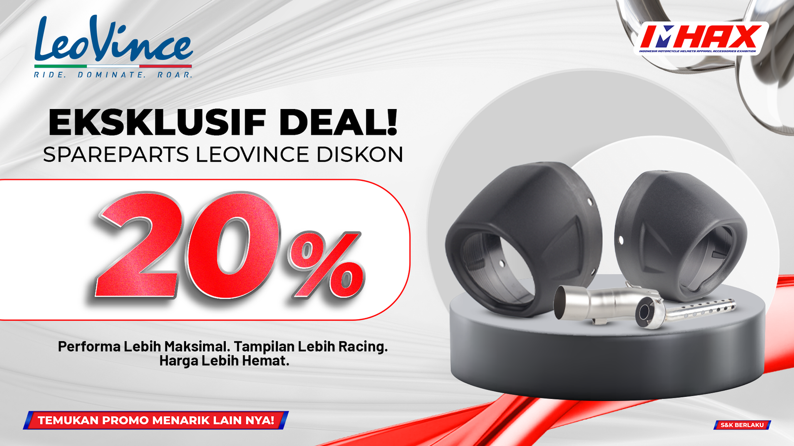 Diskon 20% Spareparts LeoVince