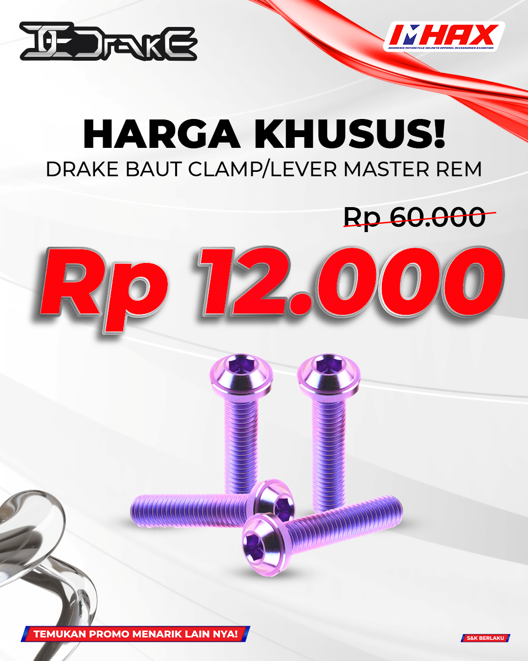 Baut Clamp/Lever Master Rem Rp12.000