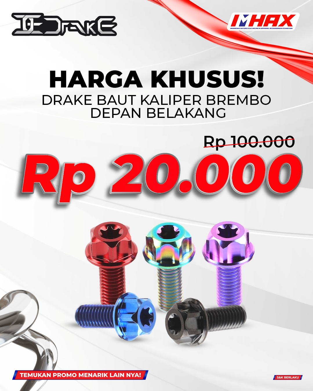 Baut Kaliper Brembo Rp20.000