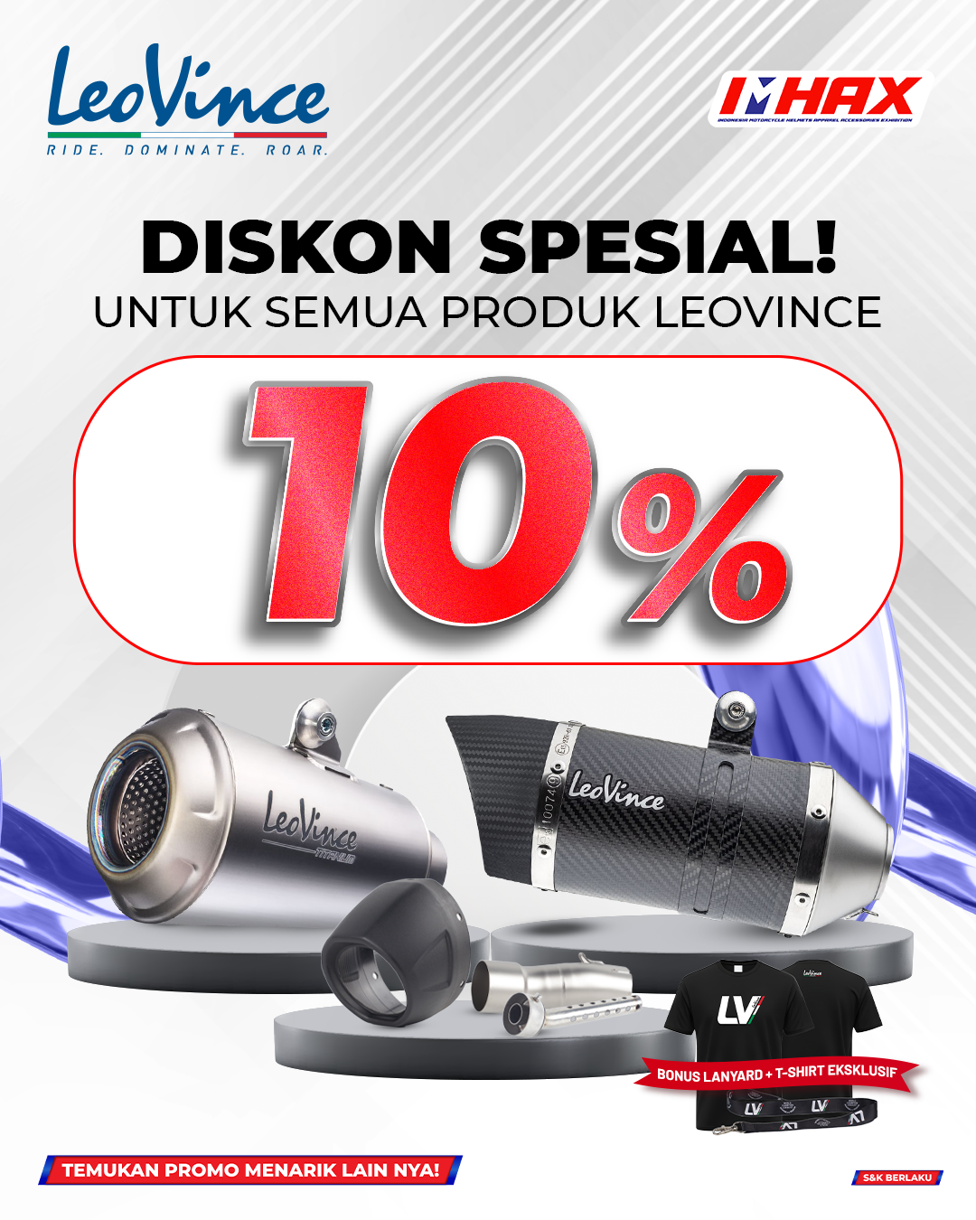 Diskon 10% Semua Produk LeoVince