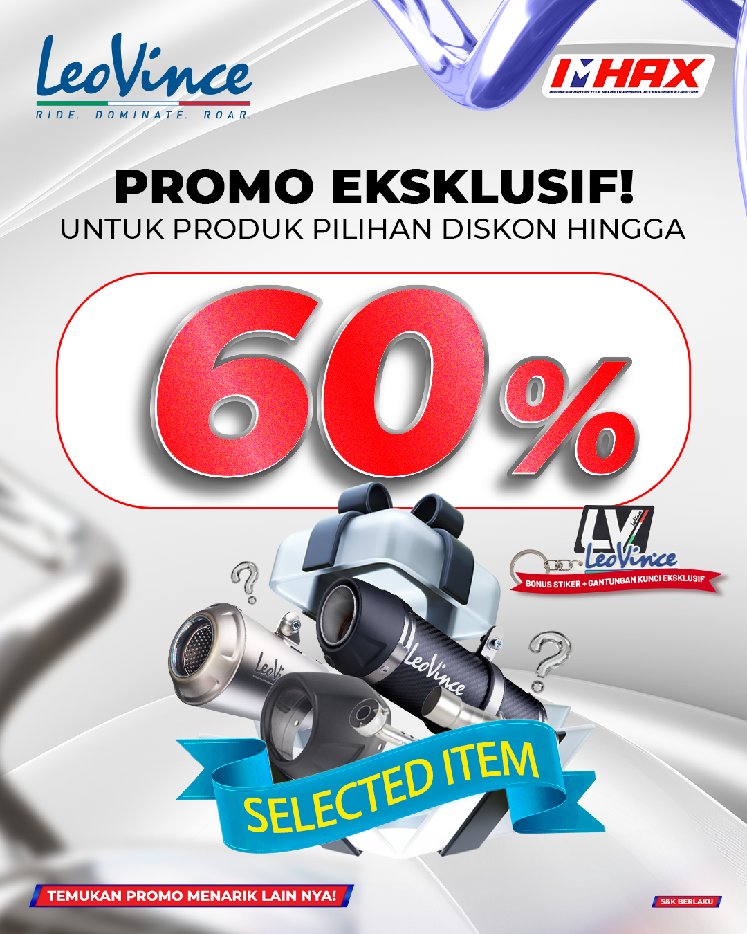 Leovince Diskon hingga 60% 