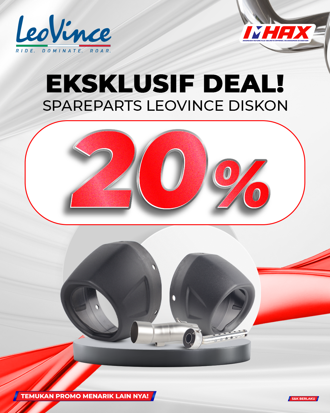 Diskon 20% Spareparts LeoVince